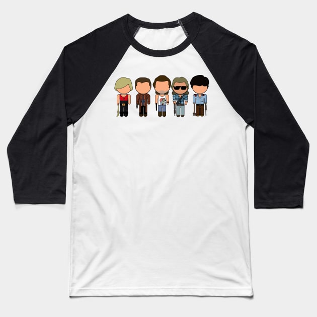 80s Cult Movie Icons - "Vector-Eds" Baseball T-Shirt by TwistedKoala